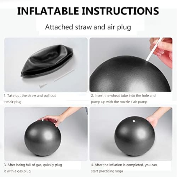 Fresion Mini Pilates Ball Exercise Ball for Yoga - 25cm Mini Yoga Ball - Image 3