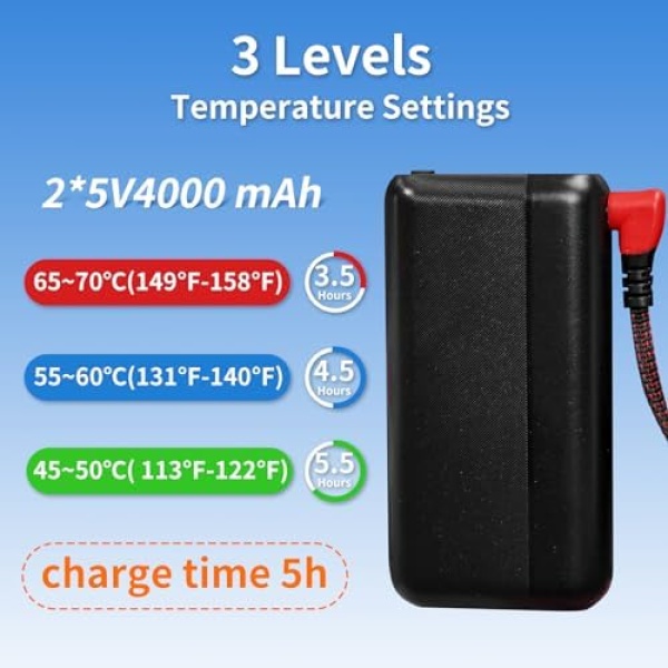 Heated Socks for Men and Women, 4000mAh Electric Rechargeable Heating Thermal - Image 2