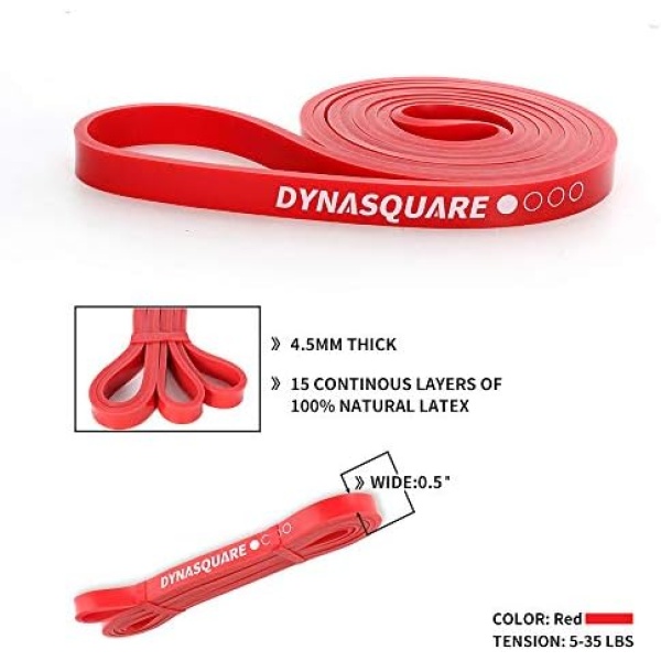 DYNASQUARE Resistance Bands, Pull Up Bands, Heavy Duty Exercise Bands - Image 3