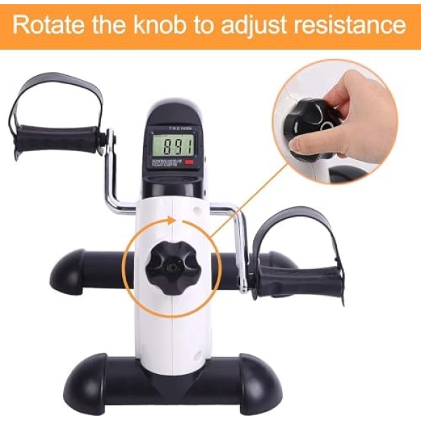 Pedal Exerciser Mini Exercise Bike for Leg and Arm Cycling Recovery Exercise Low - Image 3