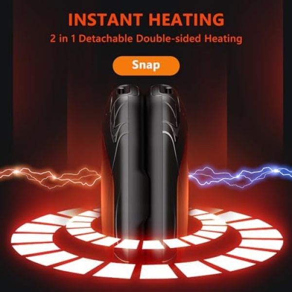 OUTJUT 2-Pack Hand Warmer Rechargeable, 6000mAh Portable Pocket Warmer - Image 2