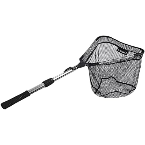 Fishing Net Collapsible, Fish Landing Net with Telescoping Aluminum Handle Extend