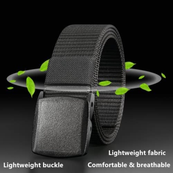 Ginwee 5 Packs Nylon Canvas Breathable Military Tactical Men Waist Belt - Image 2