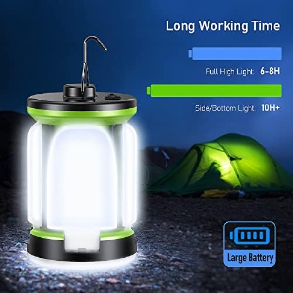 Blukar Camping Lantern Rechargeable,Camping Lights Lamp-7 Light Modes - Image 4