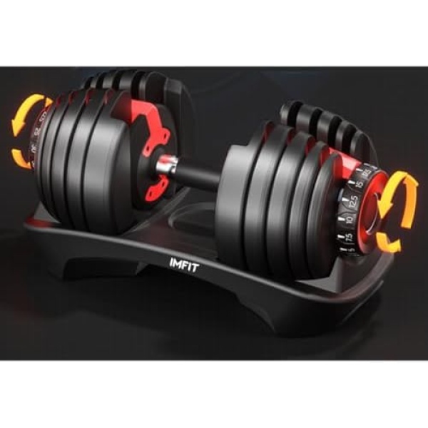 IMFit 5lb-52.5lb Adjustable Dumbbell with Free Hand Grip- Weight adjusts - Image 3