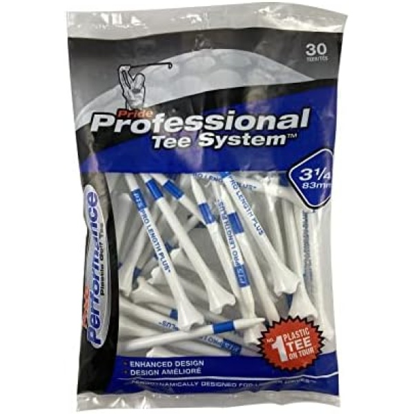 Pride Professional Tee System Evolution Tee, 3-1/4 inch- 30 Count (Blue)