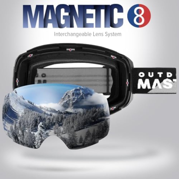 OutdoorMaster Ski Goggles PRO - Frameless, Interchangeable Lens Snow Goggles - Image 2