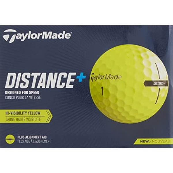 2021 TaylorMade Yellow Distance+ Golf Balls