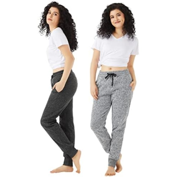 TEX2FIT 2-Pack Joggers for Women with Side Pockets, Rib Cuff Bottoms - Image 5