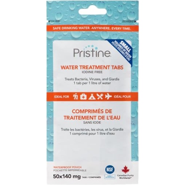 Pristine Water Treatment Tabs, 50 Tablets, 1 tab = 1 Litre of Water - Image 2