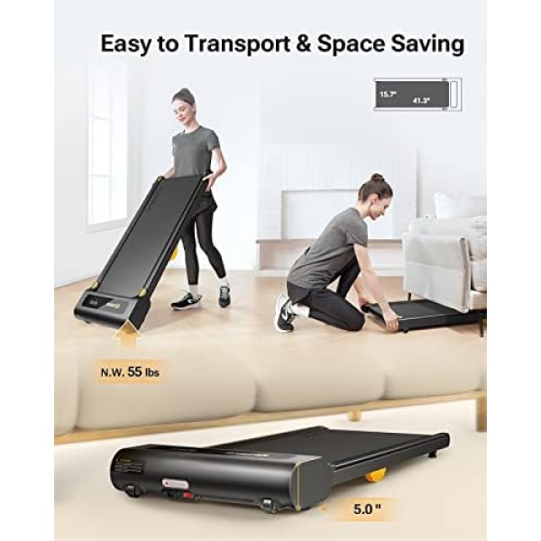 UREVO Under Desk Treadmill, Portable Walking Pad for Home/Office, Space Saving - Image 4