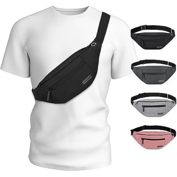 MAXTOP Large Crossbody Fanny Pack Belt Bag for Women Men