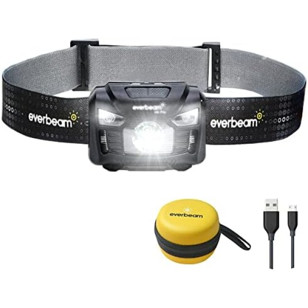 Everbeam H6 Pro LED Headlamp, Motion Sensor Control, 650 Lumen Bright