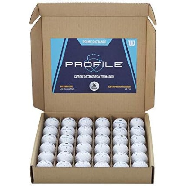 WILSON Profile Distance Golf Ball 36 Pack