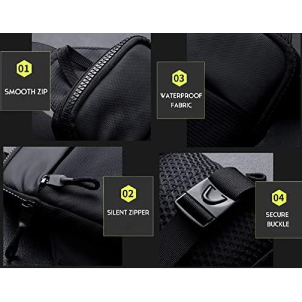 Simptech Mini Crossbody Chest Bag Running Belt Phone Holder Dual - Image 6