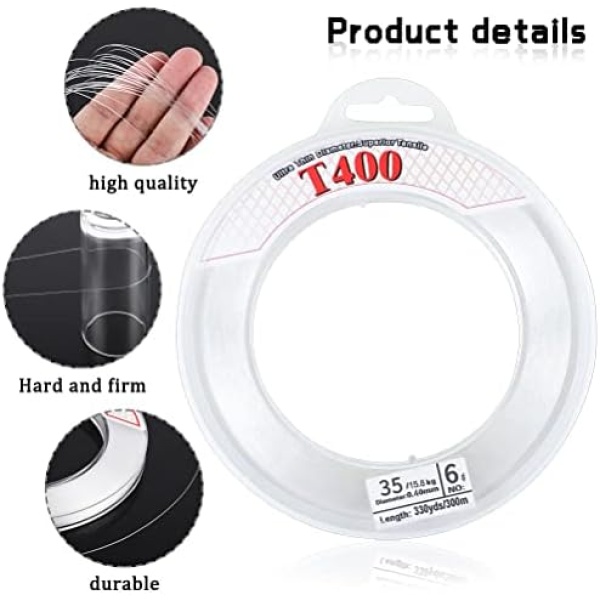 300 Meters Monofilament Fishing Line, Strong Tension Nylon Fishing Wire Clear Invisible - Image 2