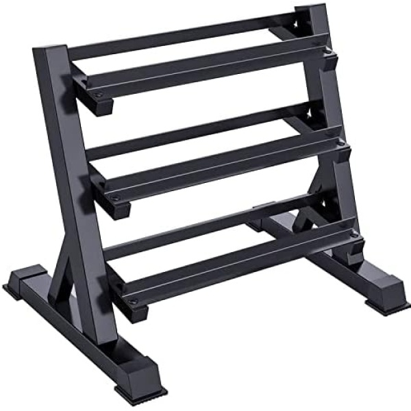 3-Tier Dumbbell Rack Stand Only, Weight Rack for Dumbbells Heavy-Duty Home