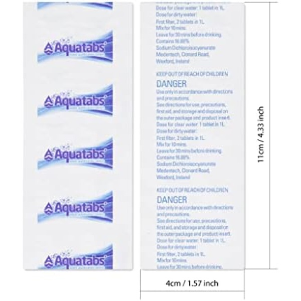 Aquatabs Water Purification Tablets 100/pack (Canadian Format) - Image 7