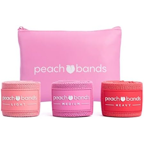 Peach Bands Hip Band Set - Fabric Booty Resistance Bands for Leg and Butt