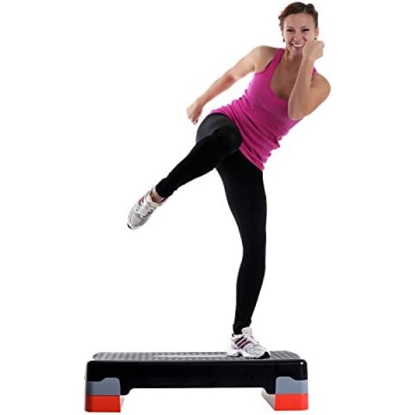 Stanz (TM) Adjustable Aerobic Stepper Step Exercise Trainer Workout Fitness Yoga - Image 7