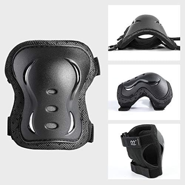 Child Adult Sports Protective Gear Safety Pad Safeguard Knee Elbow Wrist Support Pad Set - Image 5