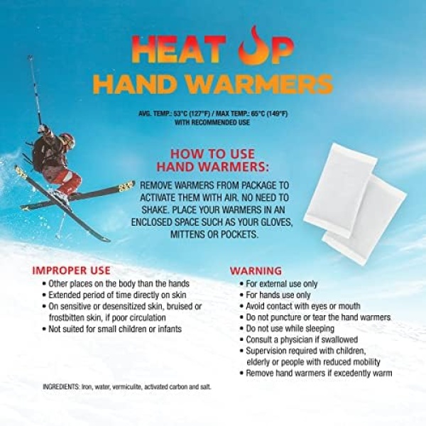 HEAT UP Hand Warmers Heat Packs - Premium Quality Long Lasting Up to 12 Hours - Image 6