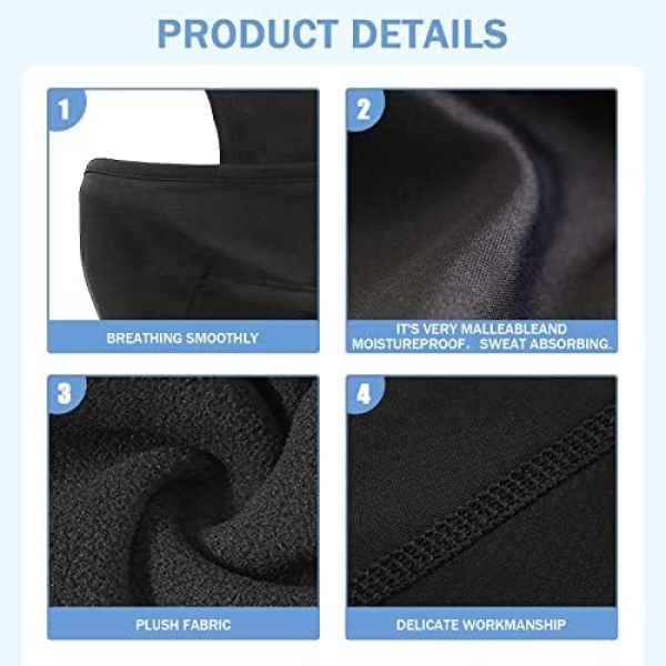 Vanolu Cold Weather Face Cover for Men Windproof Thermal Winter Breathable Scarf - Image 4