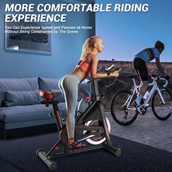 Exercise Bike, DMASUN Magnetic Resistance Pro Indoor Cycling Bike 330/350Lbs - Image 6