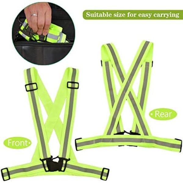 2 Pack Reflective Safety Vests for Cycling Motorcycle, 360° High Vis Reflective - Image 6