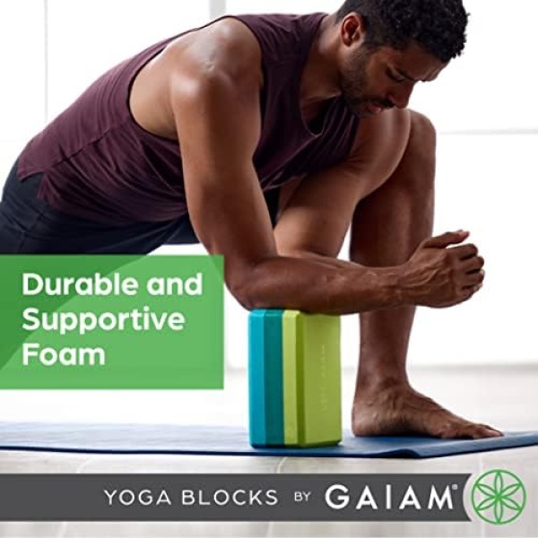 Gaiam Yoga Block - Supportive Latex-Free EVA Foam Soft Non-Slip Surface - Image 4