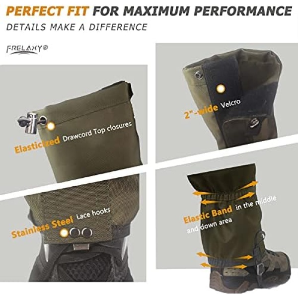 Frelaxy Leg Gaiters Ultra HIGH-Performance Hunting Gaiters, 100% Waterproof - Image 4