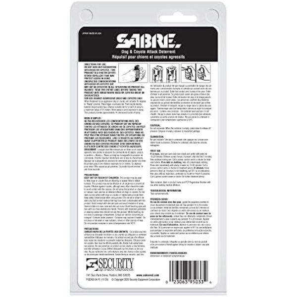 SABRE Dog & Coyote Attack Deterrent - Humane and Effective, Maximum Strength - Image 8