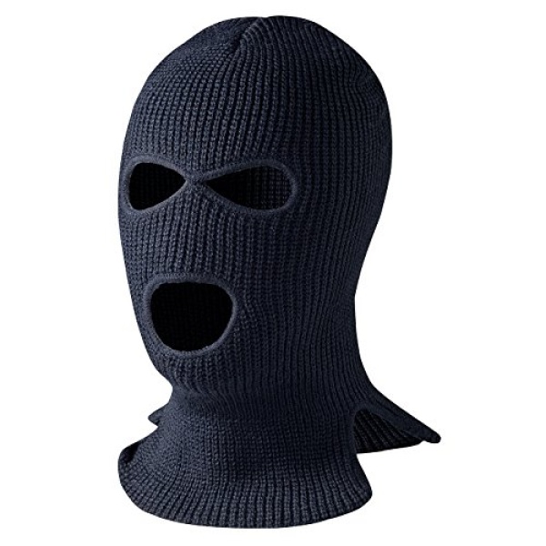 Pioneer V4010270-O/S 3-Hole Balaclava, Windguard Black, Fit All