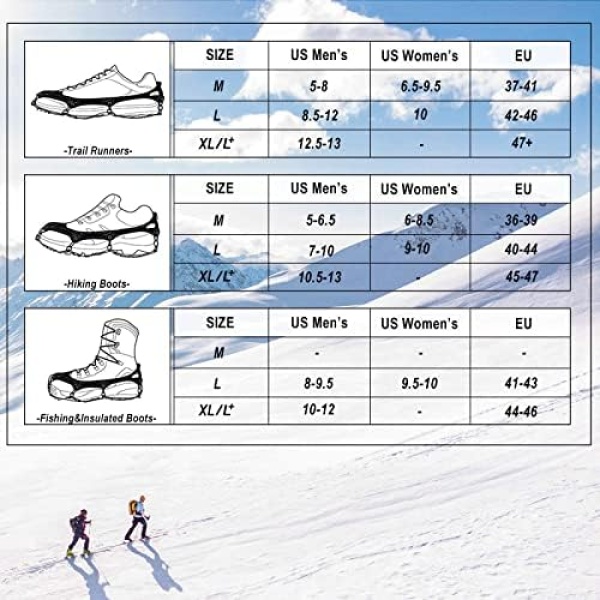 Crampons Ice Cleats Traction Snow Grips for Boots Shoes Women Men Kids Anti Slip - Image 4