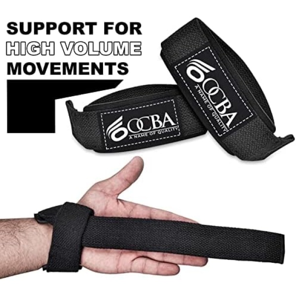 OCBA Wrist Straps Wraps for Weightlifting Heavy Duty Wrist Wraps Cotton Padded - Image 5