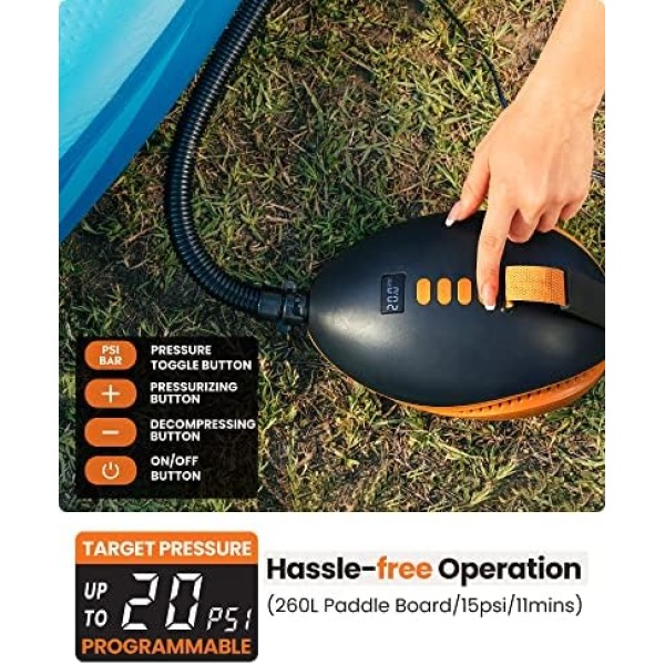 OutdoorMaster 20PSI High Pressure SUP Air Pump The Dolphin - Quick Air Inflator - Image 2