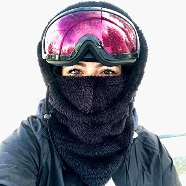 Shy Velvet Balaclava Wind-Resistant Winter Face Mask,Fleece Cold Weather Ski - Image 5