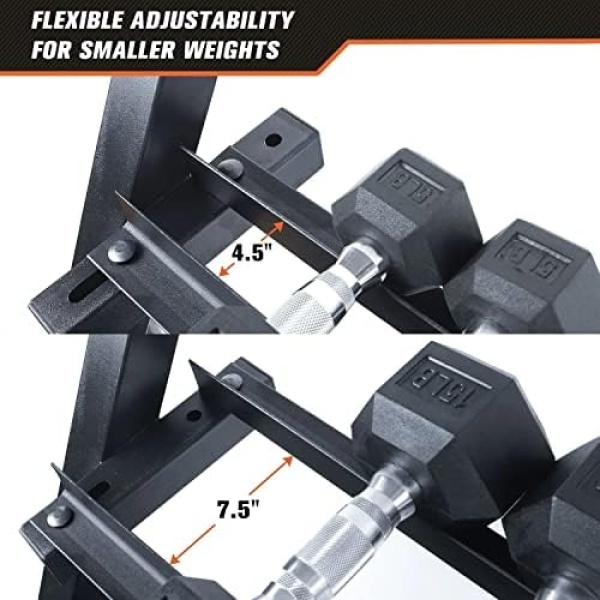 3-Tier Dumbbell Rack Stand Only, Weight Rack for Dumbbells Heavy-Duty Home - Image 5