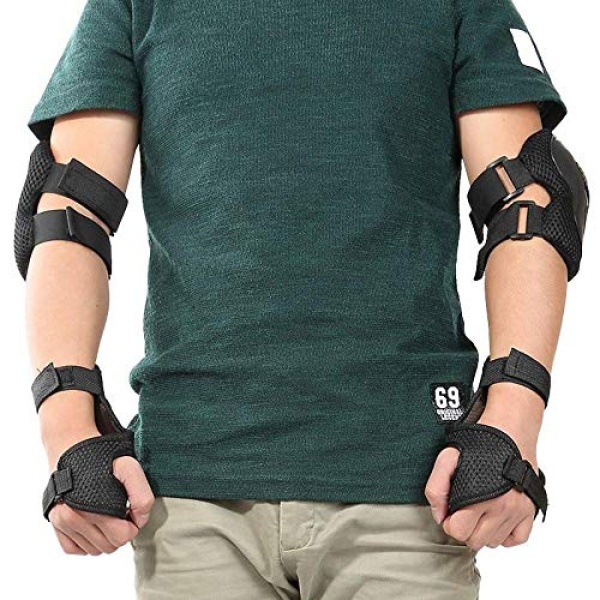 Kids Sports Protective Gear Set,6 PCS Wrist Guard Knee Elbow Pads for Children Protection - Image 4