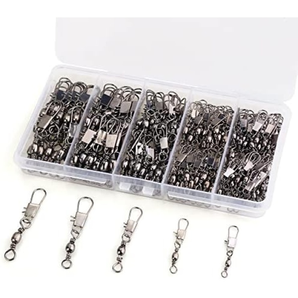 200PCS Barrel Snap Swivel Fishing Accessories, Premium Fishing Gear Equipment - Image 3