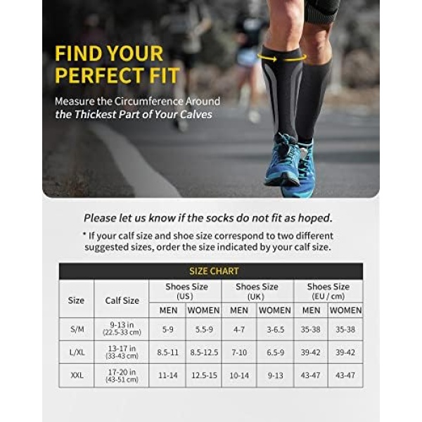 CAMBIVO 3 Pairs Compression Socks for Women and Men(20-30 mmHg) - Image 2