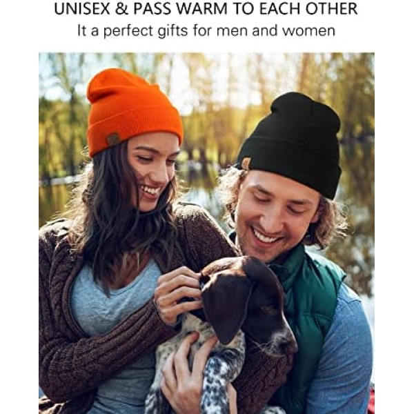 Winter Beanie Hats for Men and Women,Stretchy Daily Knit Hat,Gifts for Dad Mom - Image 7