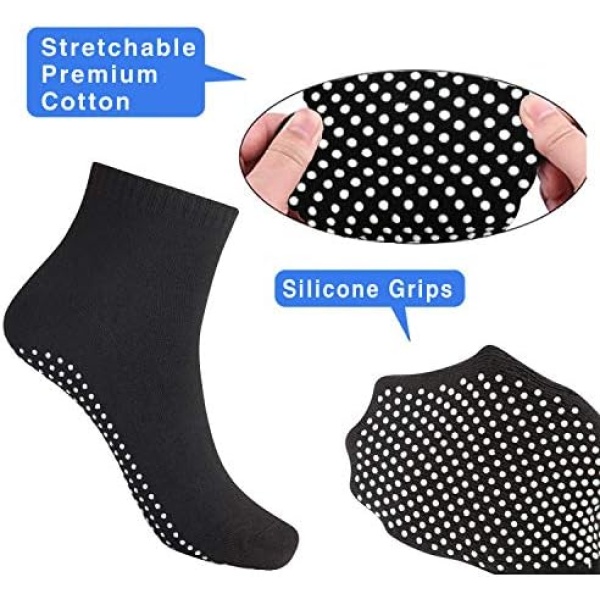 Anti Slip Non Skid Socks Unisex Grip Socks for Yoga Pilates Hospital Men Women - Image 6