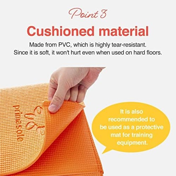 Primasole Folding Yoga Travel Pilates Mat 1/4" Thick. Easy to Carry for Yoga - Image 4