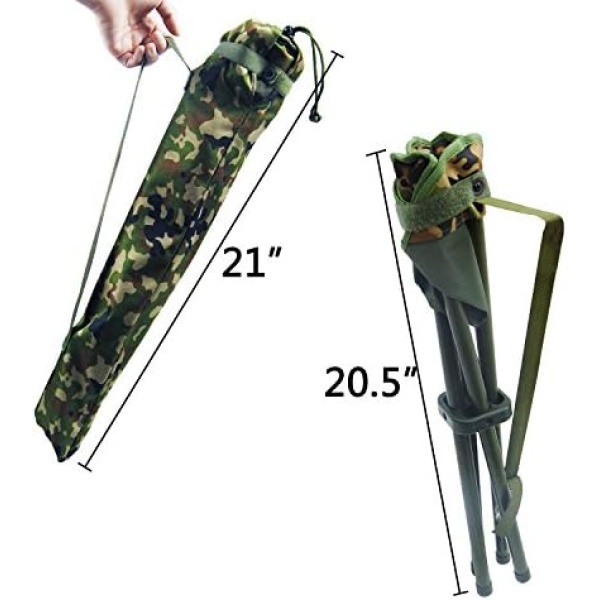 Outdoor Camping Folding Stool Square Slack Chair Lightweight Heavy Duty - Image 3