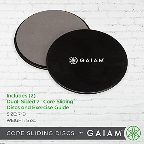 Gaiam Core Sliding Discs - Dual Sided Workout Sliders for Carpet & Hardwood - Image 5