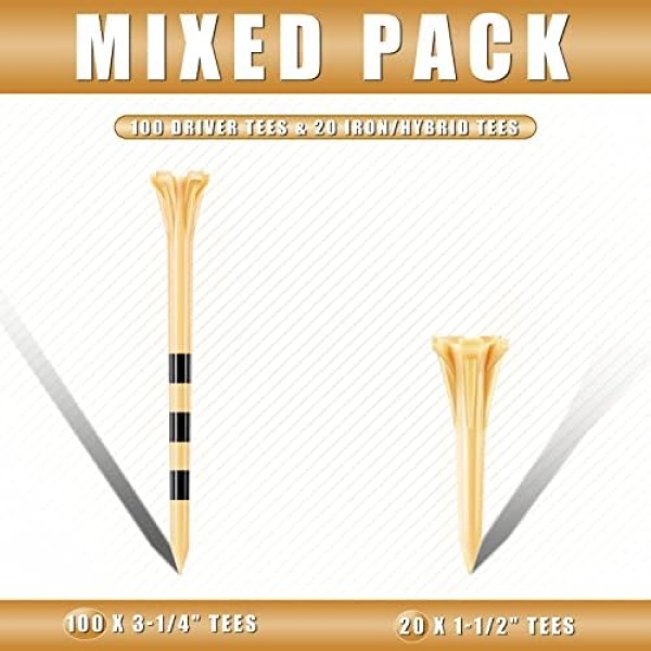 CHAMPKEY Original Plastic Golf Tees 100 Pack | 85 Driver Tees - Image 4