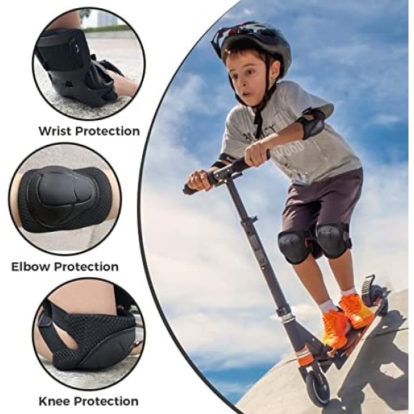 BOSONER Kids/Youth Knee Pad Elbow Pads Guards Protective Gear Set for Roller Skates - Image 3