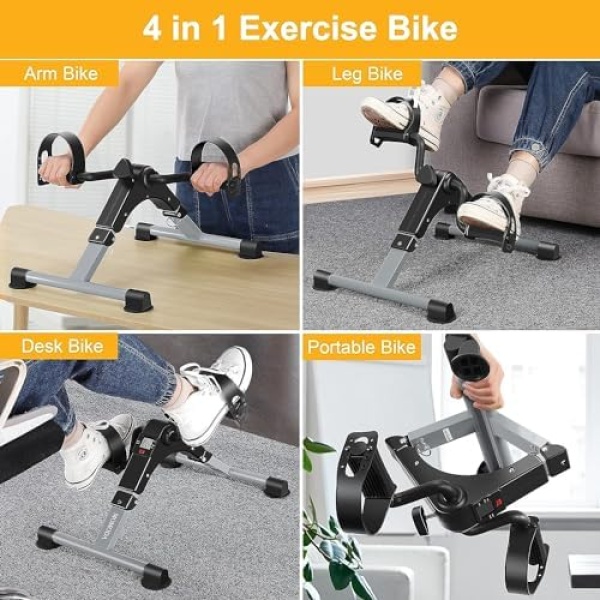 Pedal Exerciser Mini Exercise Bike Low Resistance Leg and Arm Recovery Bike - Image 6