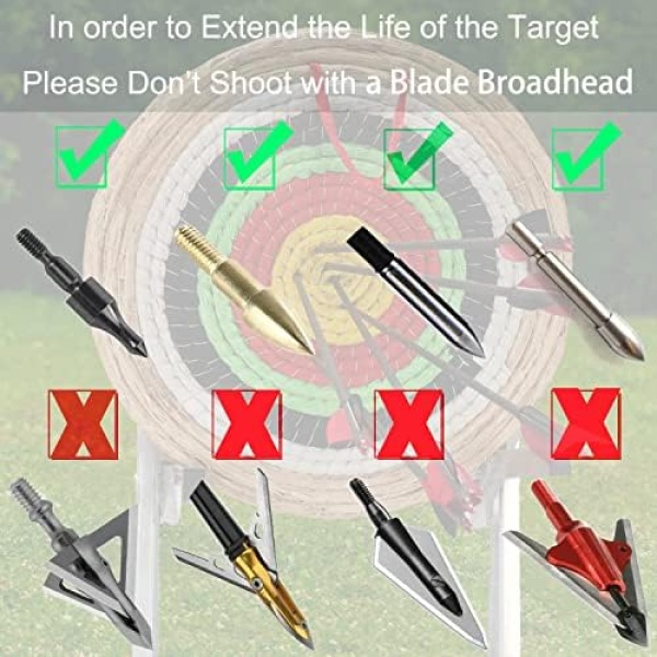 DOSTYLE Traditional Solid Straw Round Archery Target Shooting Bow Coloured Rope Target - Image 4